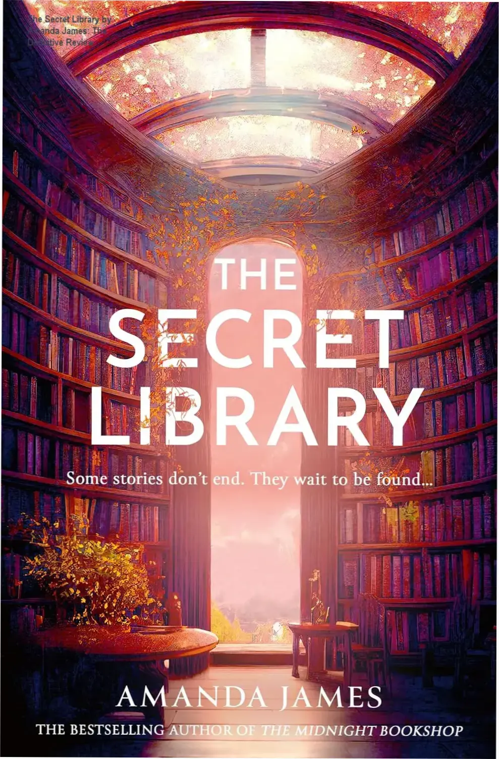 The Secret Library book cover showcasing a magical literary atmosphere