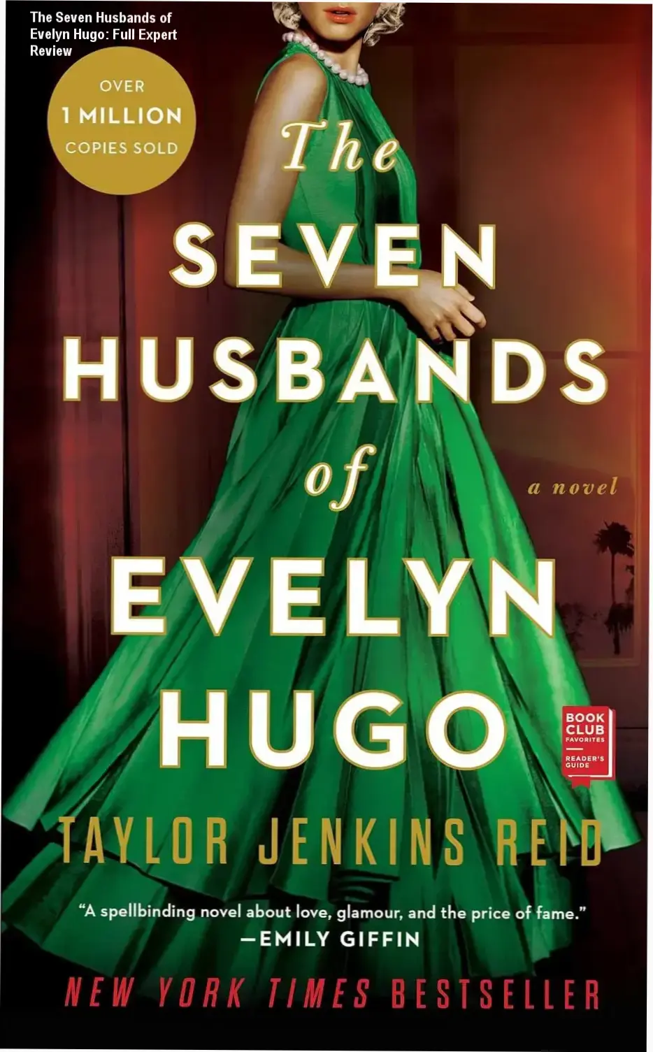A digital Kindle edition of The Seven Husbands of Evelyn Hugo by Taylor Jenkins Reid on a tablet screen