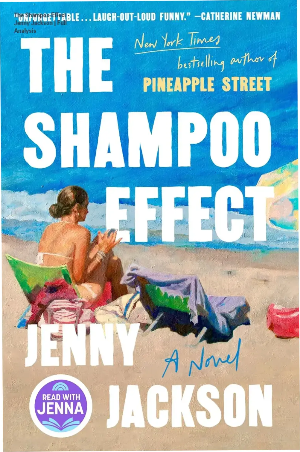 The Shampoo Effect by Jenny Jackson ebook cover featuring coastal themes