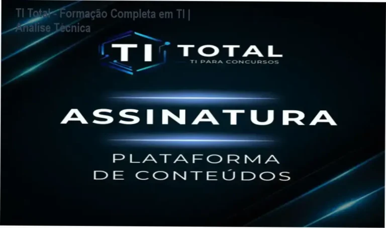 Dashboard do curso TI Total mostrando módulos de redes, Linux e cloud computing