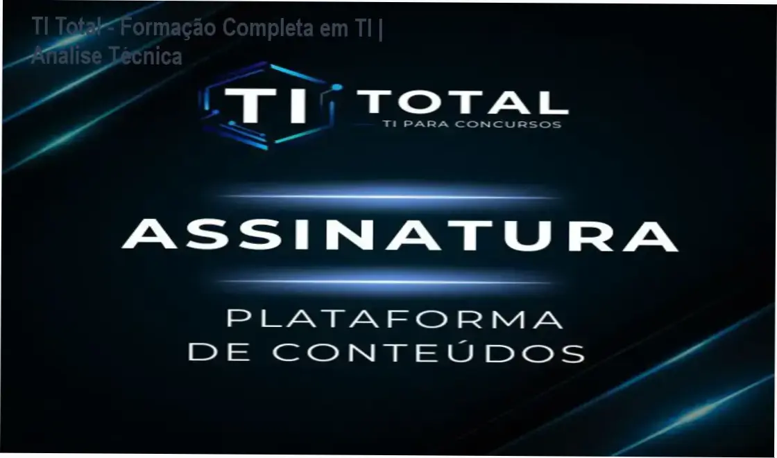 Dashboard do curso TI Total mostrando módulos de redes, Linux e cloud computing