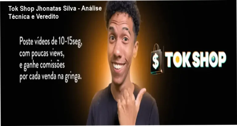 Interface do treinamento Tok Shop Jhonatas Silva com foco em automação de IA e perfil dark