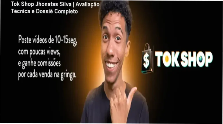 Representação estratégica do método Tok Shop de Jhonatas Silva focado em automação com IA para TikTok Shop