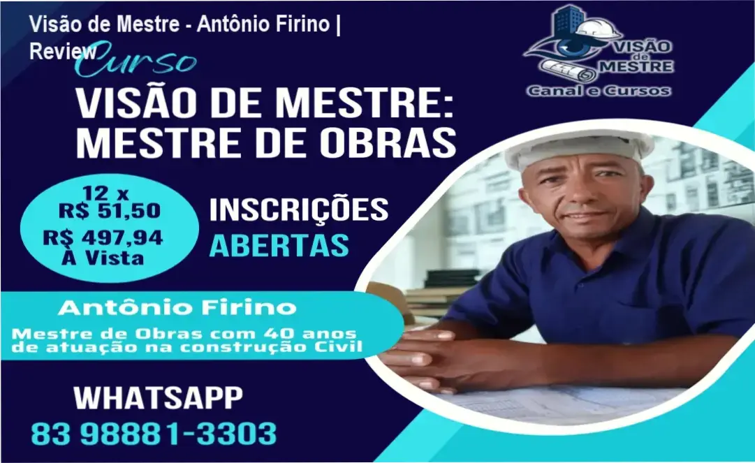 Capa do ebook Visão de Mestre de Antônio Firino