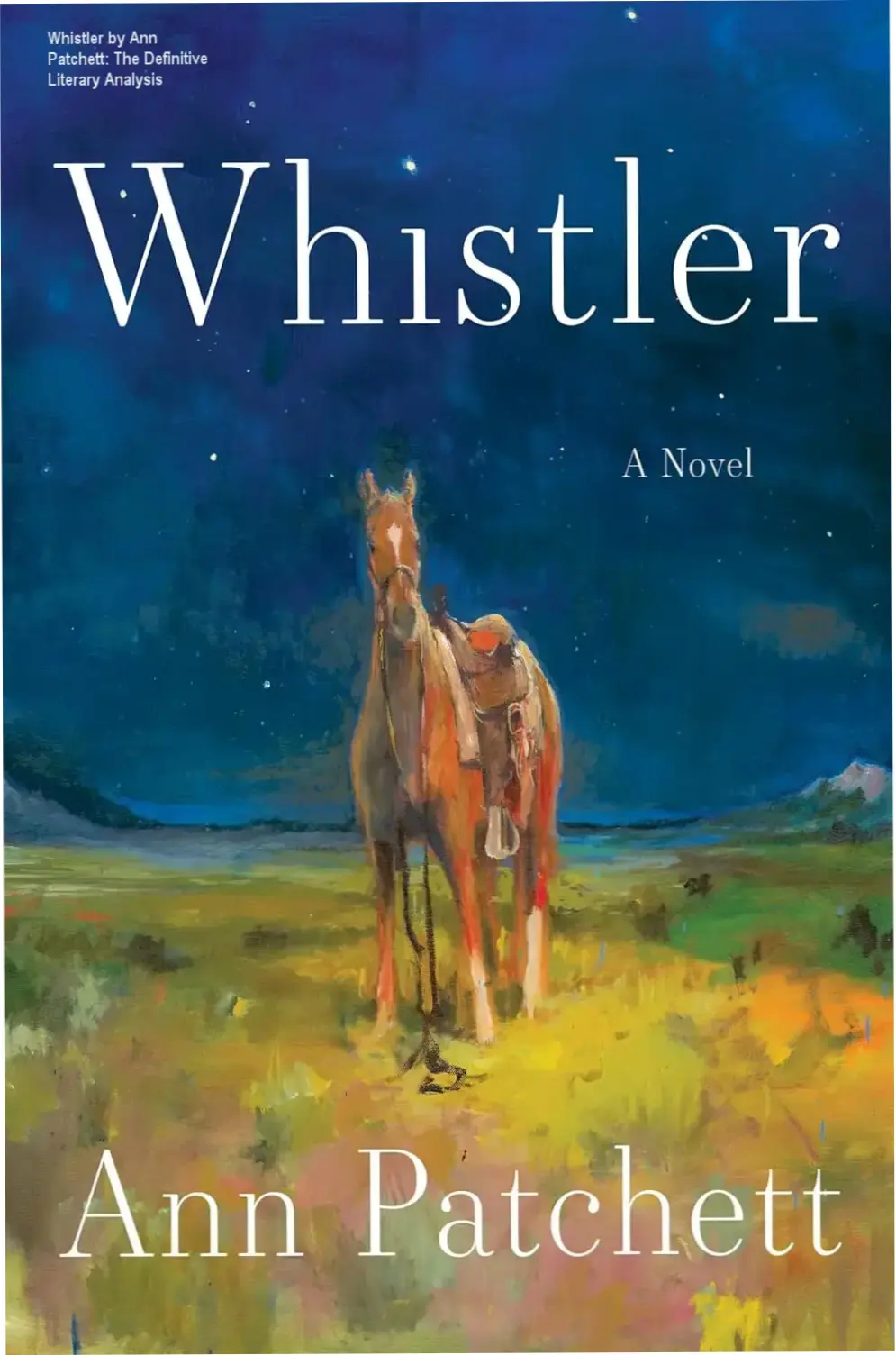 Book cover of Whistler by Ann Patchett depicting a story of memory and enduring love