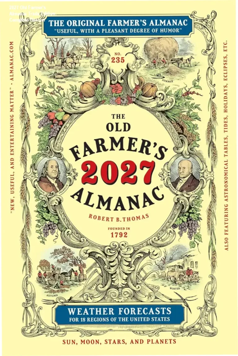 The 2027 Old Farmer's Almanac Trade Edition book focusing on agricultural and astronomical data