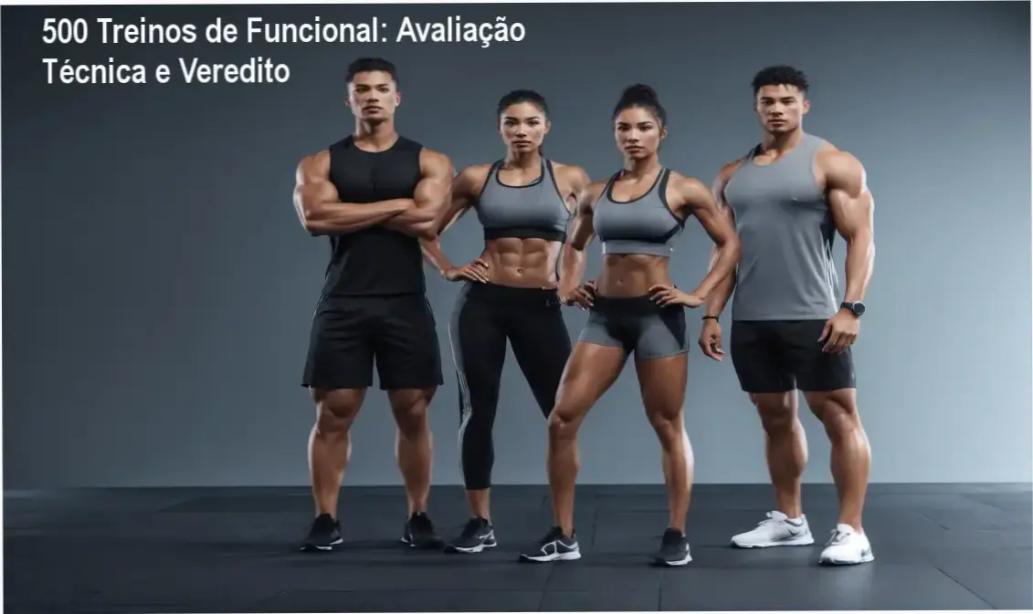 Interface do programa 500 Treinos de Funcional exibindo catálogo de videoaulas e planilhas