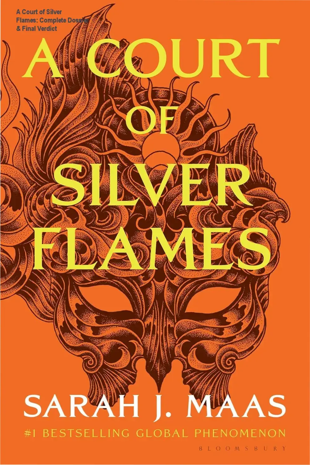 Professional layout of A Court of Silver Flames book emphasizing fantasy elements