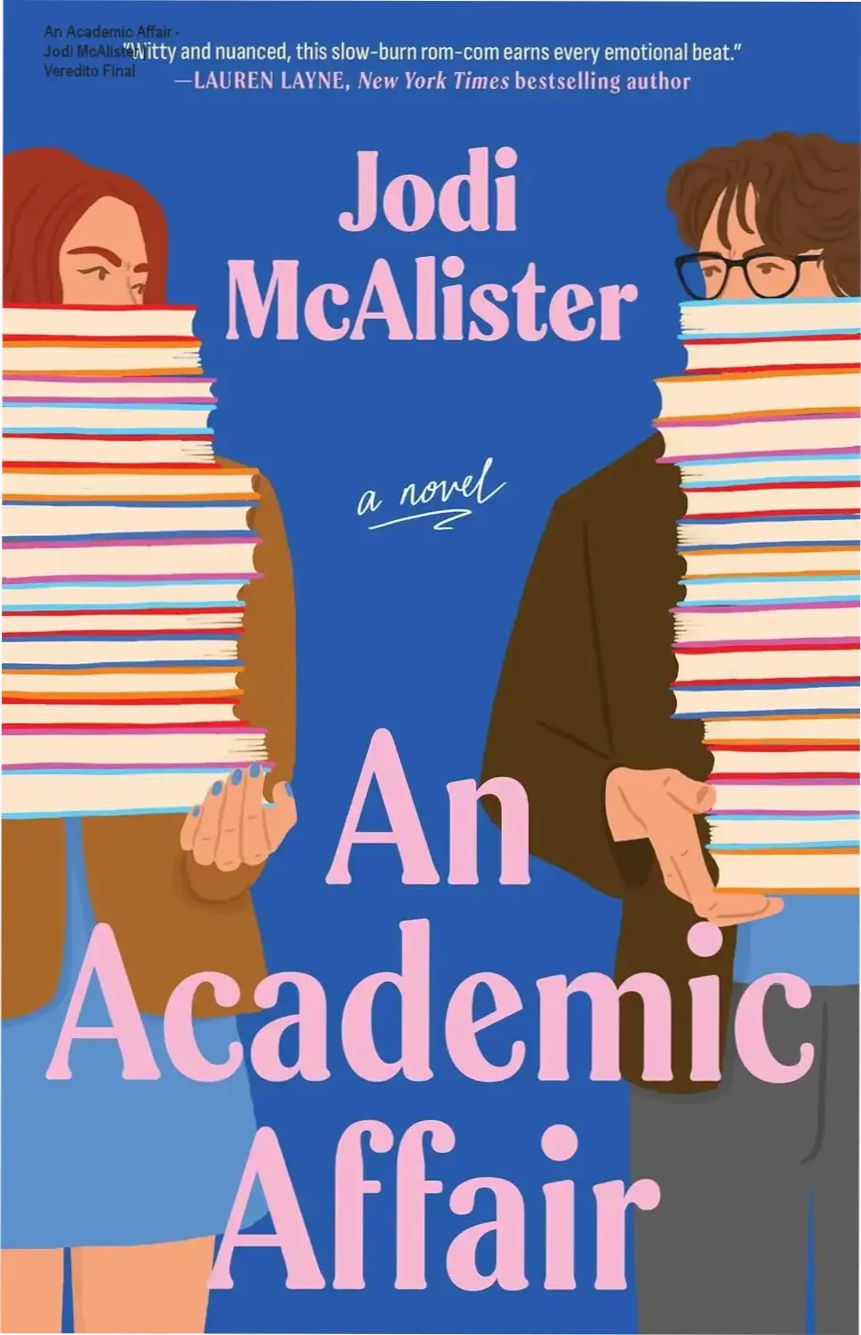 Capa do eBook An Academic Affair de Jodi McAlister sobre romance e rivalidade acadêmica