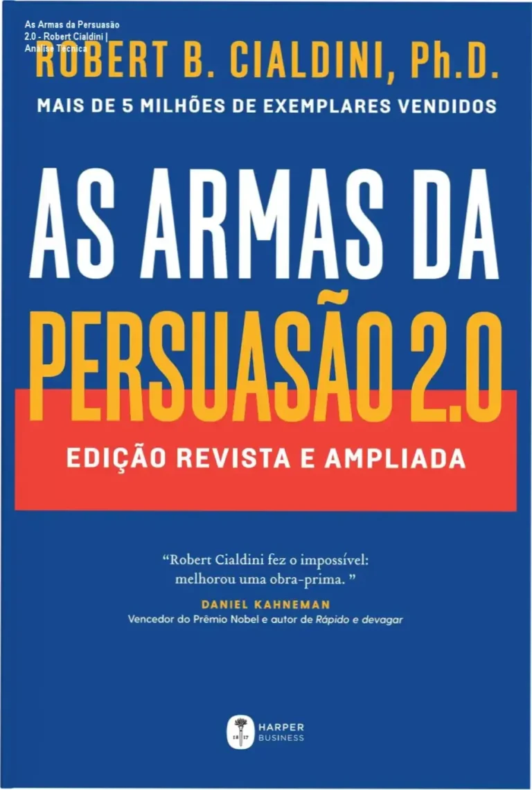 Capa do livro As Armas da Persuasão 2.0 de Robert Cialdini sobre a ciência da influência