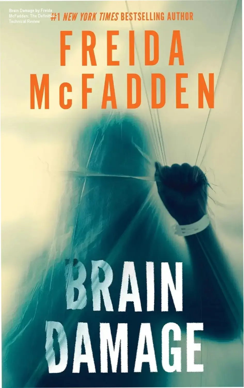 Book cover of Brain Damage by Freida McFadden depicting a psychological thriller theme