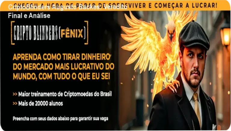 Interface do curso CriptoBlinders de Augusto Backes sobre investimentos em Bitcoin