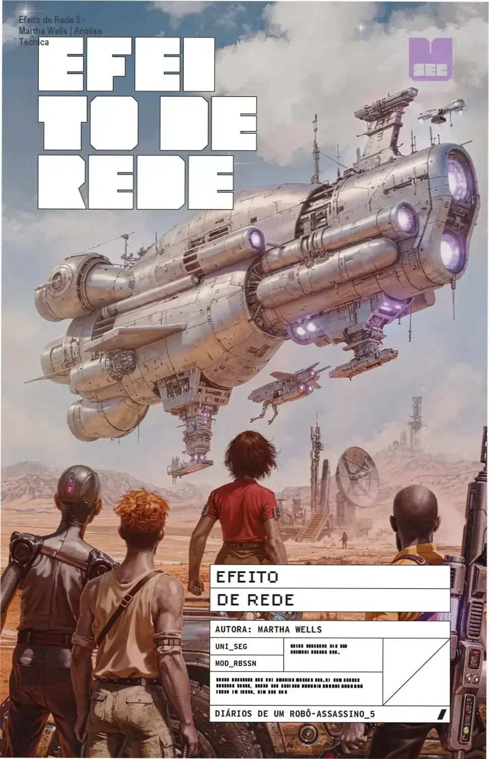 Capa do livro Efeito de Rede 5 de Martha Wells, obra de ficção científica premiada