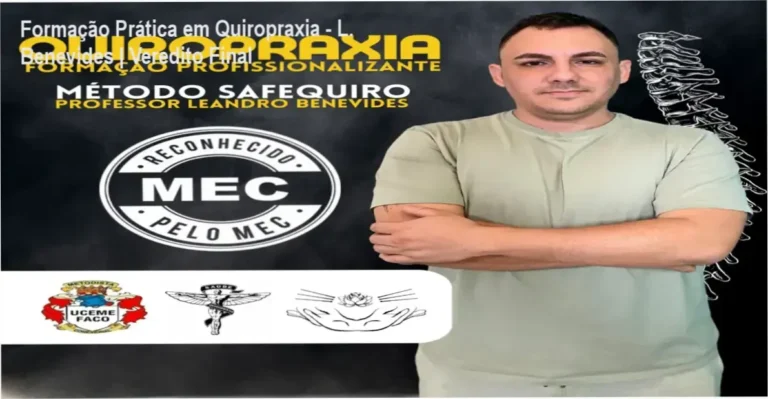 Material didático e certificação da Formação Prática em Quiropraxia Método SafeQuiro