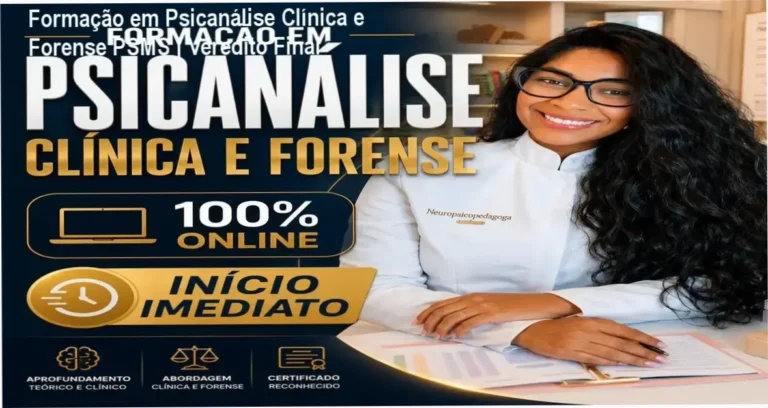 Detalhes da Formação em Psicanálise Clínica e Forense da PSMS Treinamentos