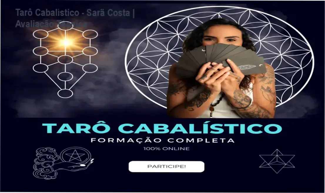 Representação visual da conexão entre os arcanos do Tarô e a Árvore da Vida da Cabala