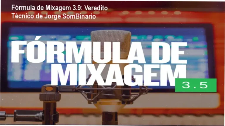 Interface do treinamento Fórmula de Mixagem 3.9 de Jorge SomBinario para engenheiros de áudio