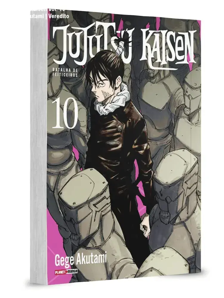 Capa do mangá Jujutsu Kaisen Volume 10 de Gege Akutami destacando a Batalha de Feiticeiros