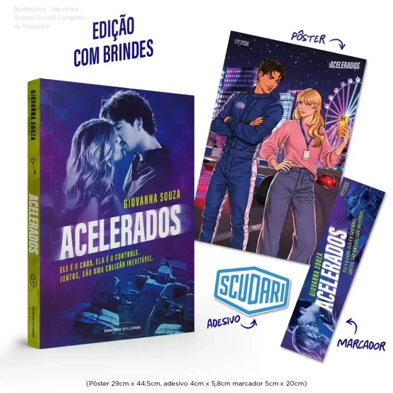 Capa do livro Acelerados de Giovanna Souza, romance temático de Fórmula 1