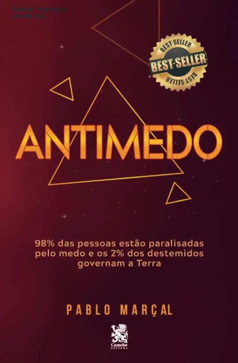 Capa do livro Antimedo de Pablo Marçal focada em desbloqueio emocional