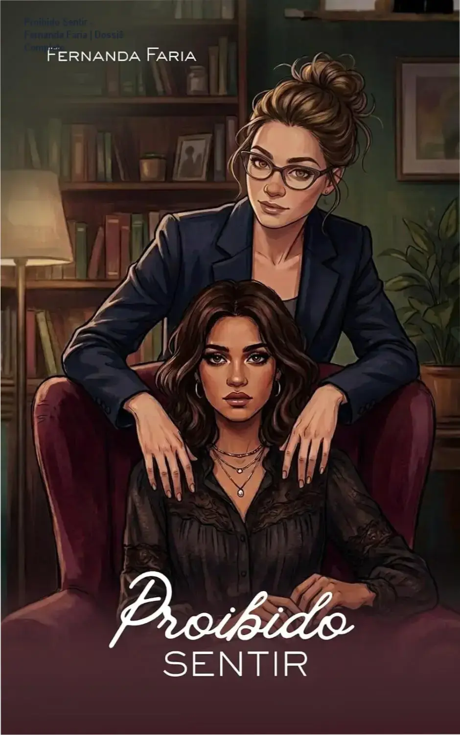 Capa do ebook Proibido Sentir de Fernanda Faria focada em drama psicológico