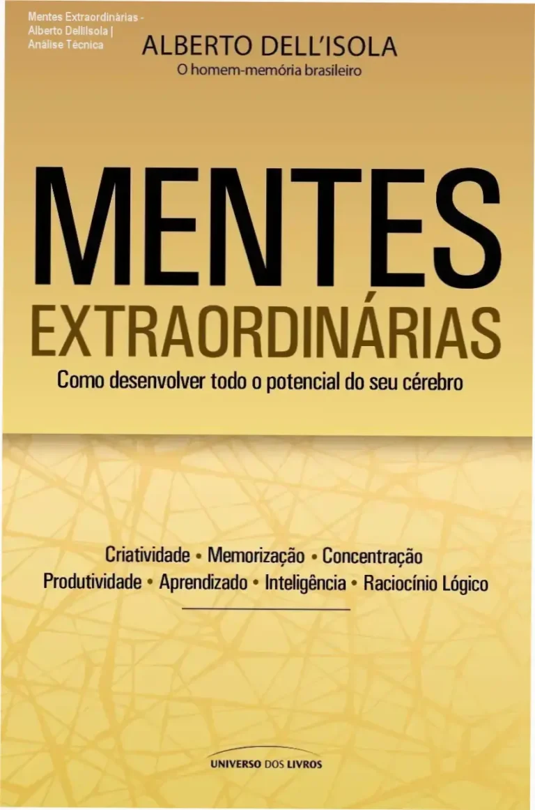 Capa do livro Mentes Extraordinárias de Alberto Dell’Isola focado em alta performance cerebral