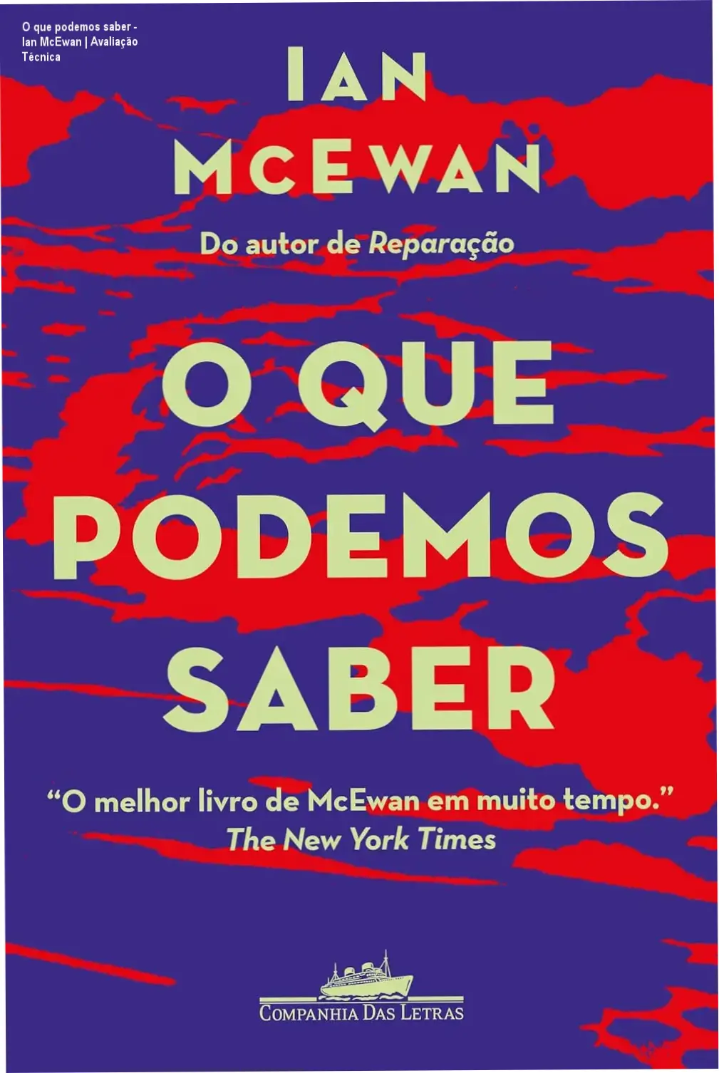 Capa do livro O que podemos saber de Ian McEwan em dispositivo digital