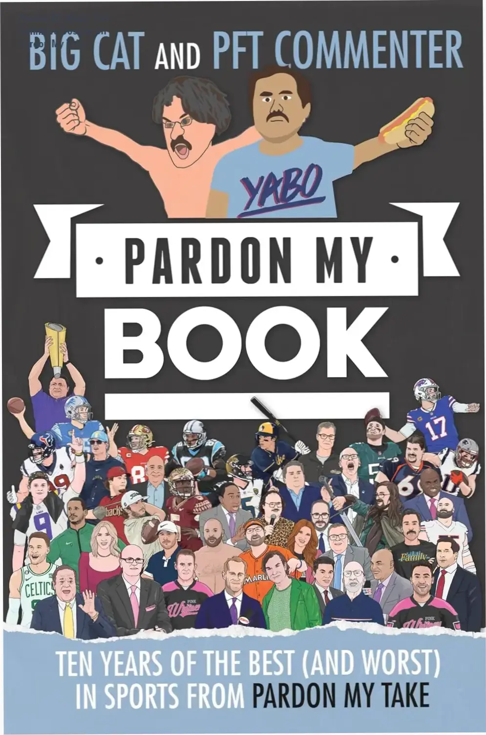 Pardon My Book hardcover edition showcasing the history of Pardon My Take podcast