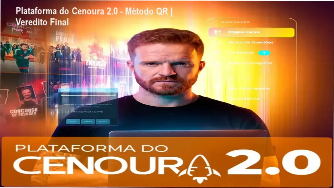 Interface de estudo da Plataforma do Cenoura 2.0 focada em Direito Penal para FGV