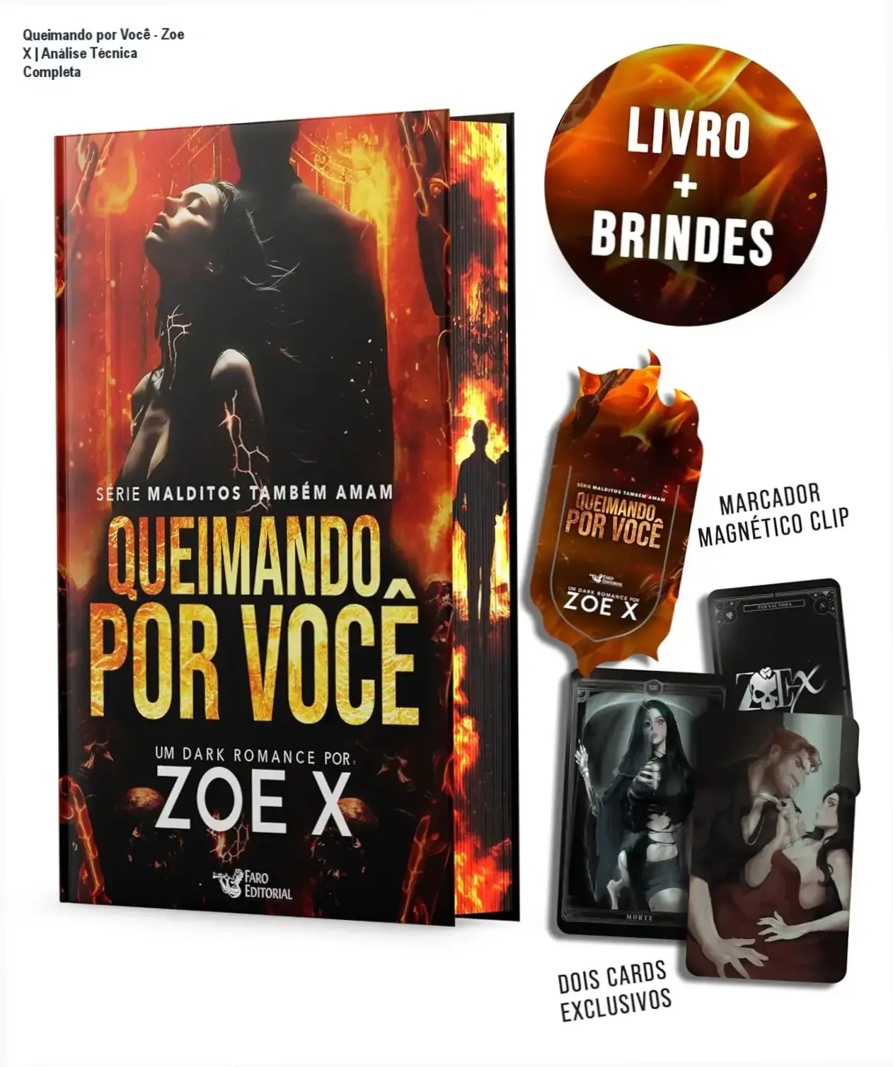 Capa do livro Queimando por Você de Zoe X, representante do gênero Dark Romance