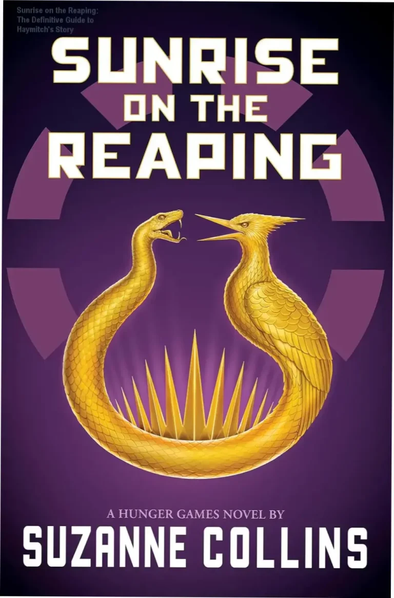 Front cover of Sunrise on the Reaping by Suzanne Collins detailing Haymitch's prequel story