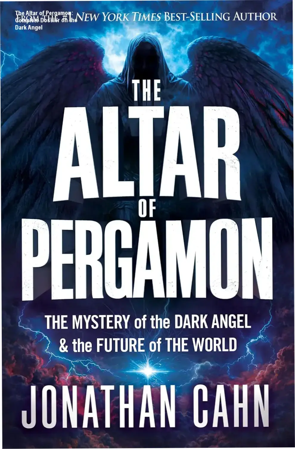 Book cover of The Altar of Pergamon by Jonathan Cahn discussing ancient global mysteries