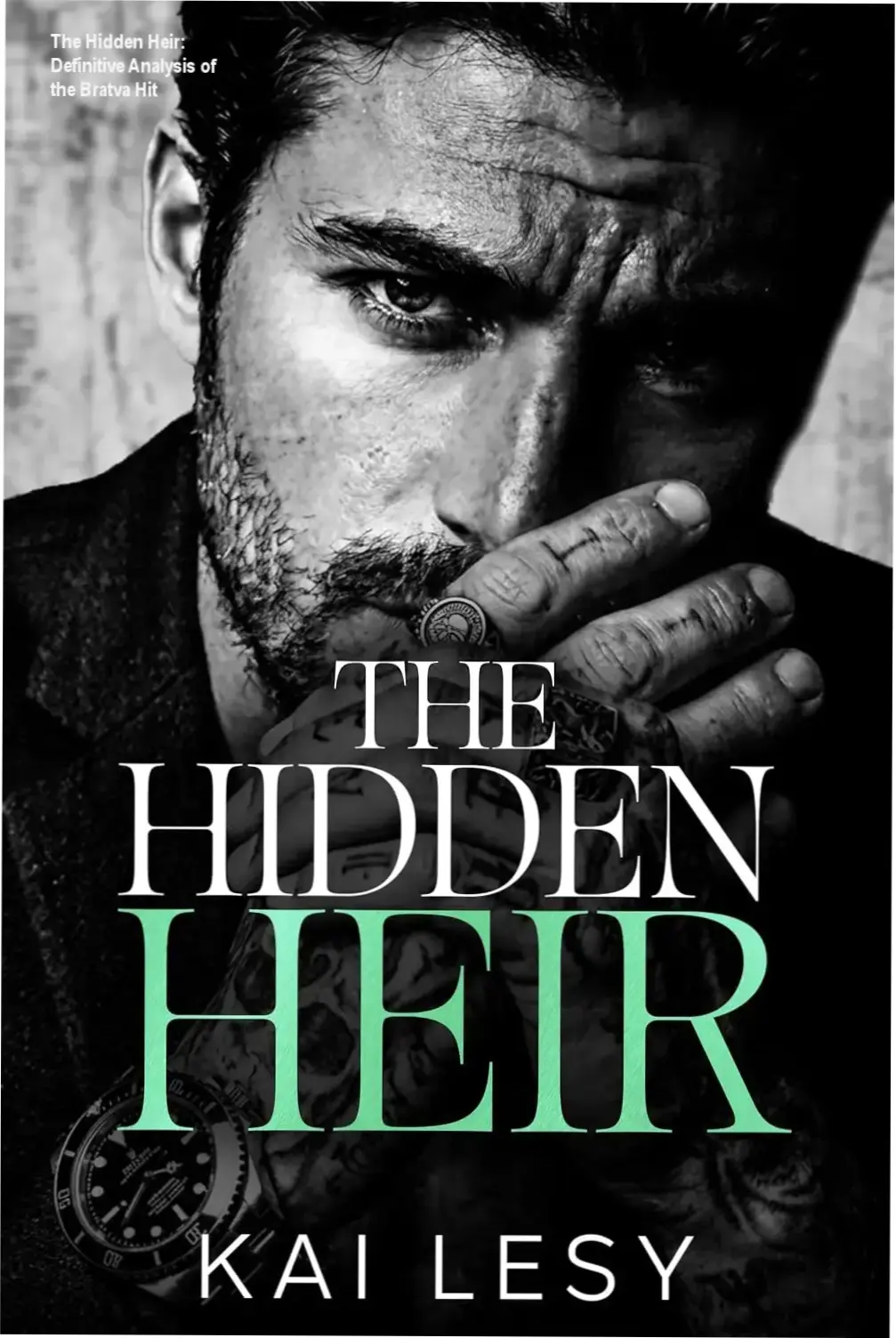 Digital ebook cover of The Hidden Heir by Kai Lesy depicting a dark mafia romance