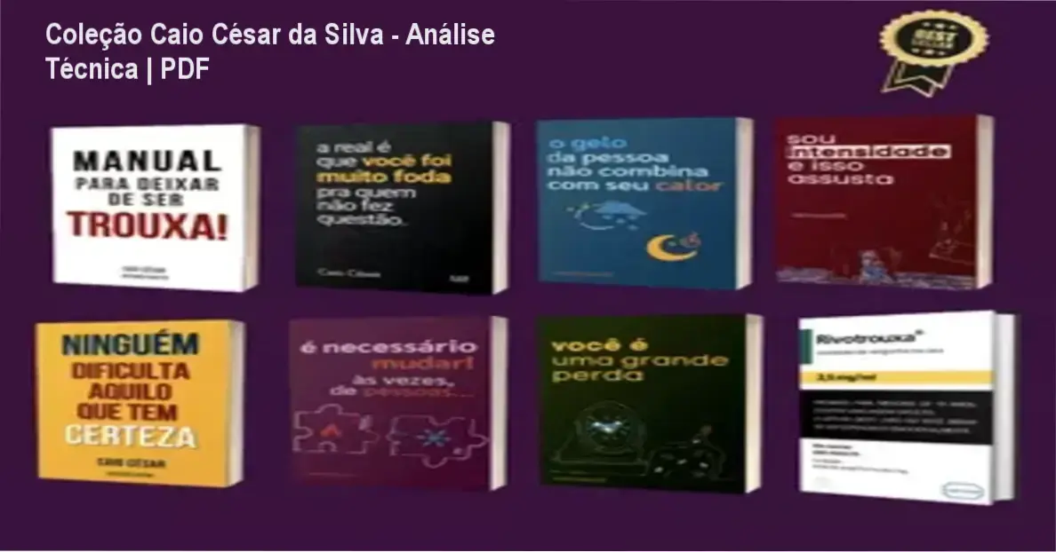 Capa da coleção de 8 ebooks de Caio César da Silva sobre relacionamentos e autoestima