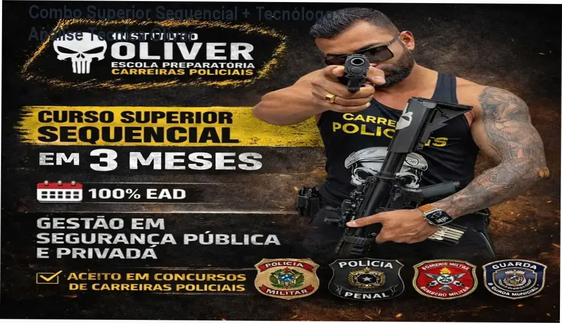 Diplomas de curso superior sequencial e tecnólogo EAD do Instituto Óliver para concursos policiais