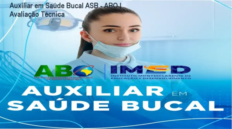 Material didático do curso de Auxiliar em Saúde Bucal ASB da ABO