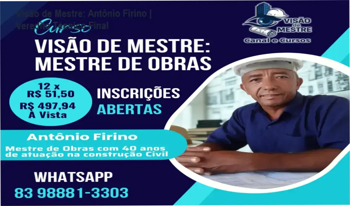 Interface do treinamento Visão de Mestre com foco em leitura e interpretação de projetos estruturais