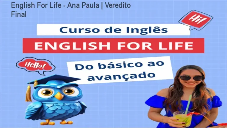 Interface do curso English For Life de Ana Paula para aprendizado de inglês