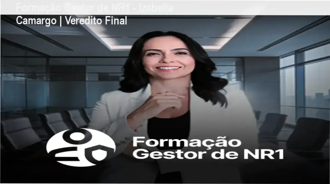 Material da Formação Gestor de NR1 de Izabella Camargo sobre GRO e riscos psicossociais