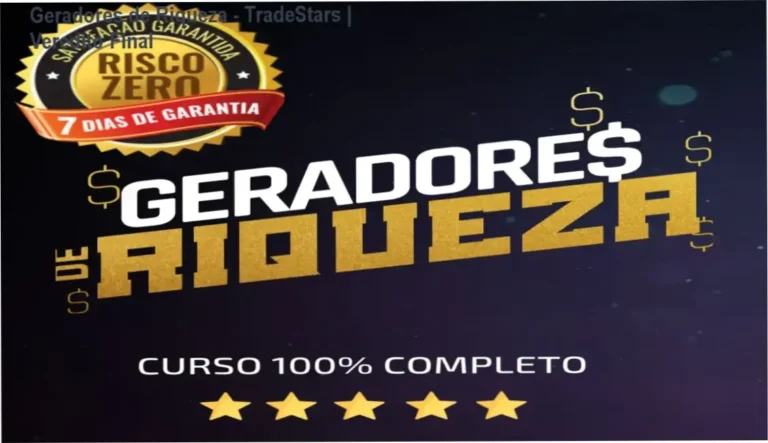 Capa do curso Geradores de Riqueza da TradeStars sobre educação financeira e investimentos