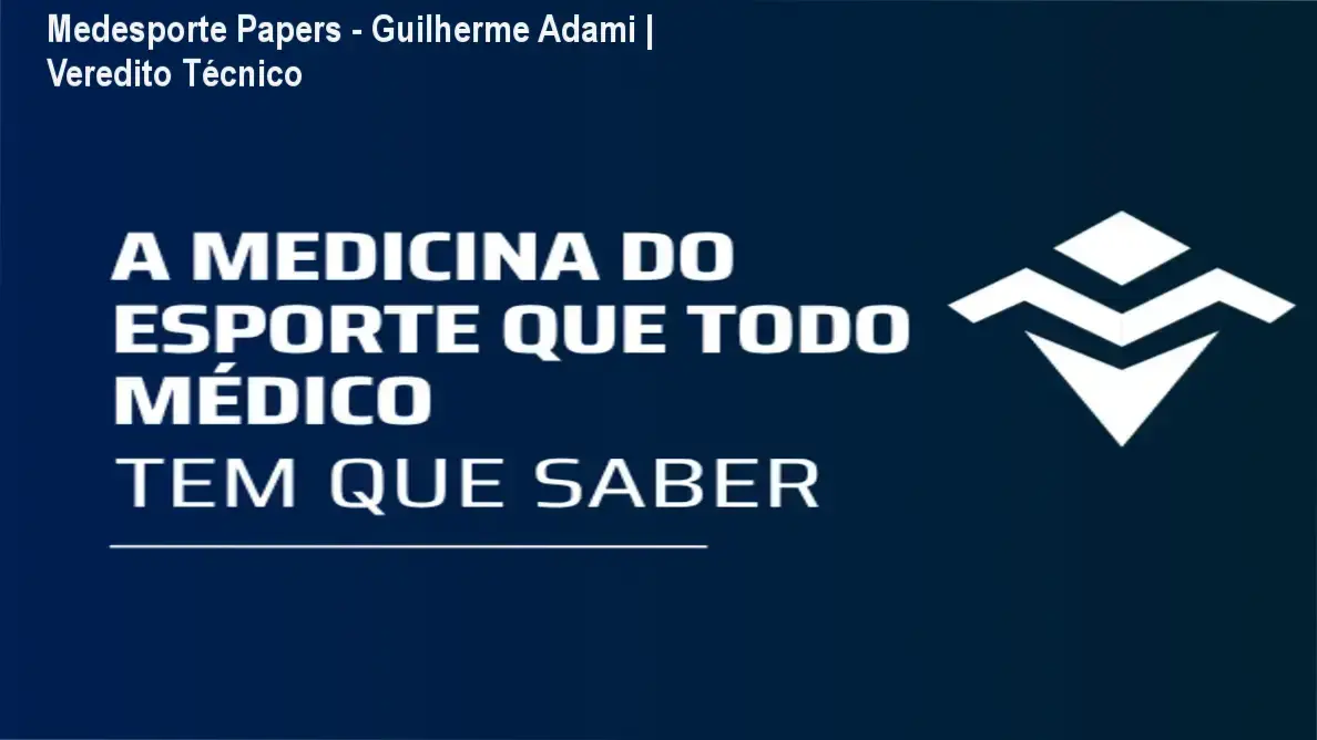 Interface do curso Medesporte Papers de Guilherme Adami com foco em medicina do esporte para médicos
