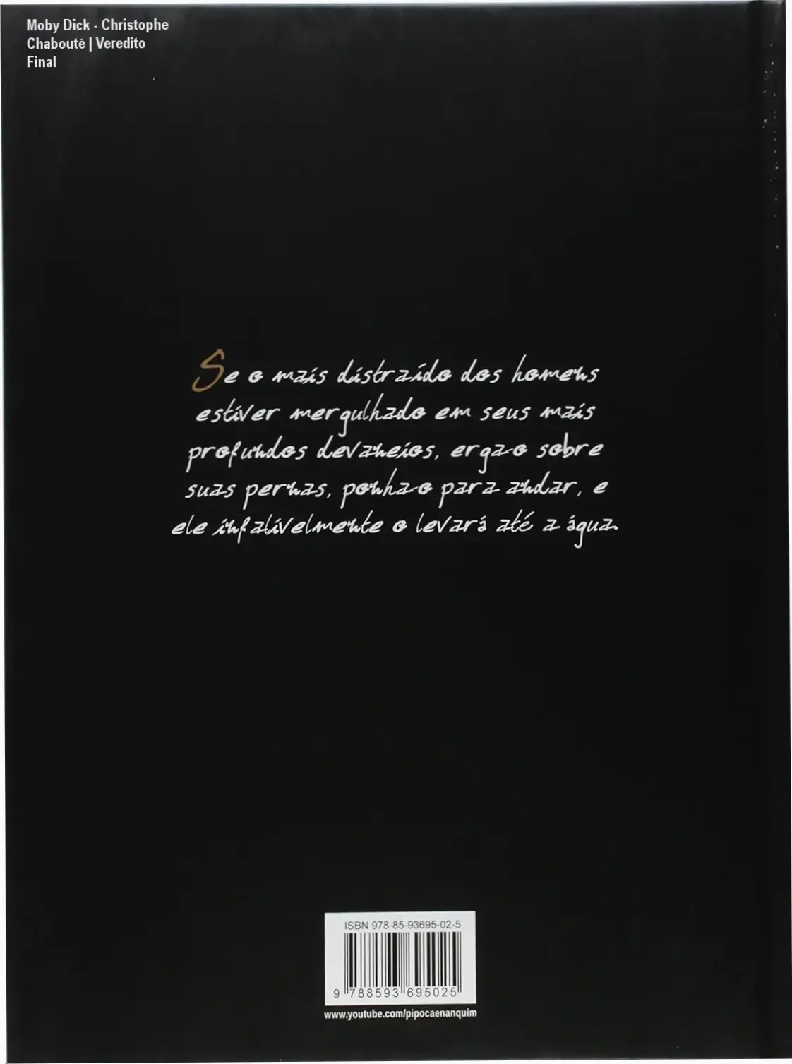 Capa da edição de luxo de Moby Dick adaptada por Christophe Chabouté
