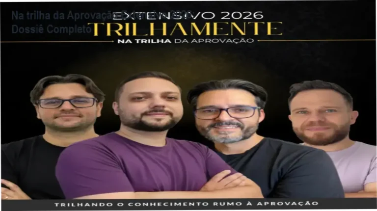 Material didático e cronograma do curso Na trilha da Aprovação Extensivo 2026
