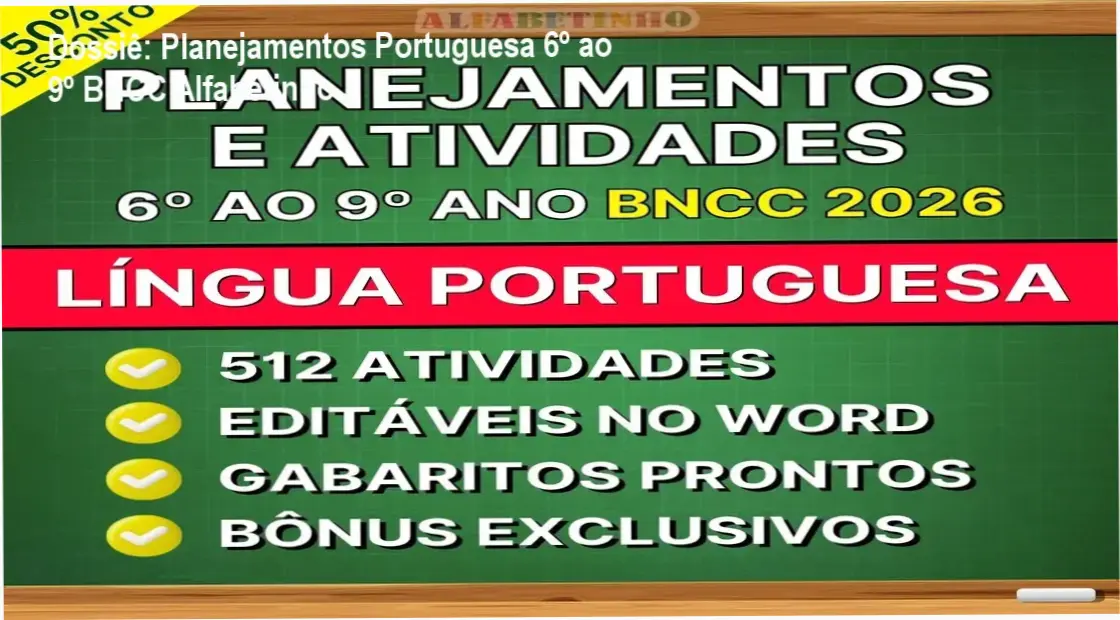 Conjunto de materiais pedagógicos de Língua Portuguesa alinhados à BNCC para 6º ao 9º ano
