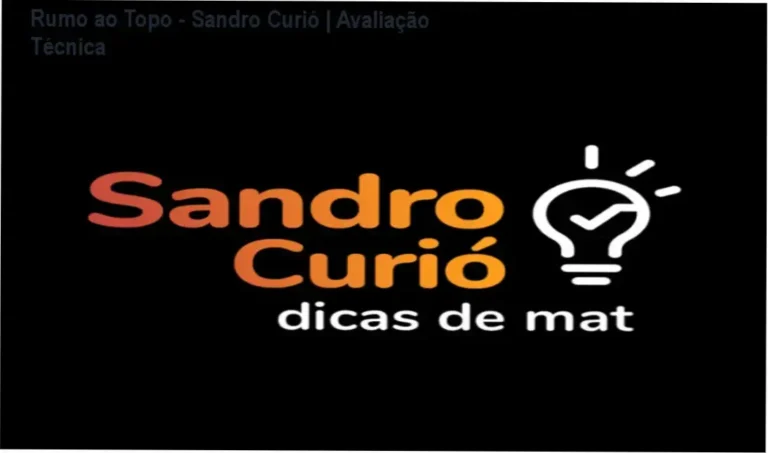 Interface do curso Rumo ao Topo de Sandro Curió focado em matemática para ENEM